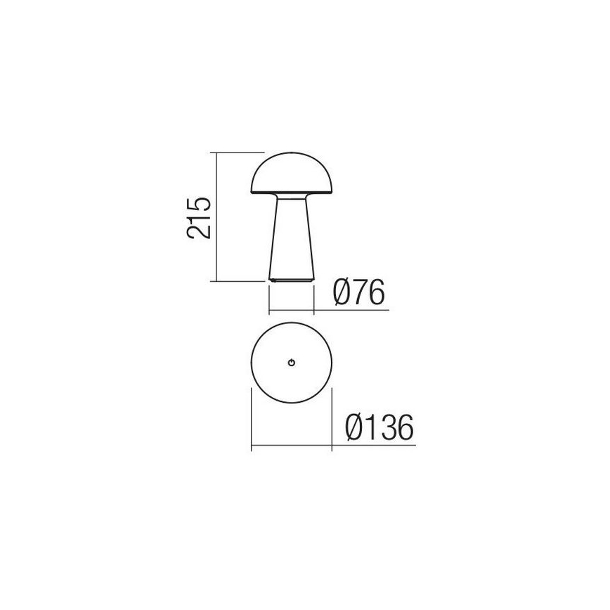 Redo 90438 - LED Stmívatelná dotyková venkovní lampa KIRA LED/4,7W/230V 2200 mAh IP44 bílá