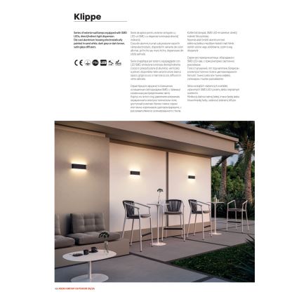 Redo 90451 - LED Venkovní nástěnné svítidlo KLIPPE LED/24W/230V 3000K IP54 bílá