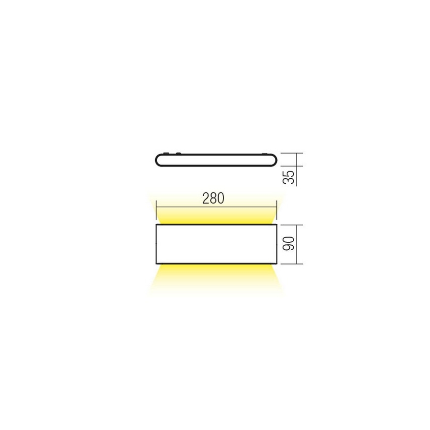 Redo 90451 - LED Venkovní nástěnné svítidlo KLIPPE LED/24W/230V 3000K IP54 bílá