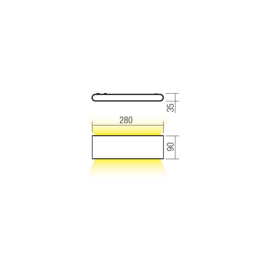 Redo 90452 - LED Venkovní nástěnné svítidlo KLIPPE LED/24W/230V 3000K IP54 antracit