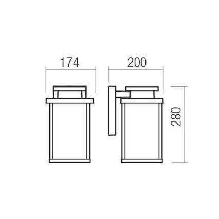 Redo 90463 - Venkovní nástěnné svítidlo YARD 1xE27/42W/230V IP44 hnědá