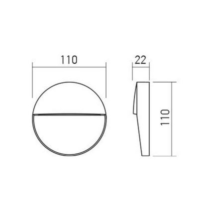 Redo 90472 - LED Venkovní nástěnné svítidlo LANDER LED/3W/230V IP54 bílá