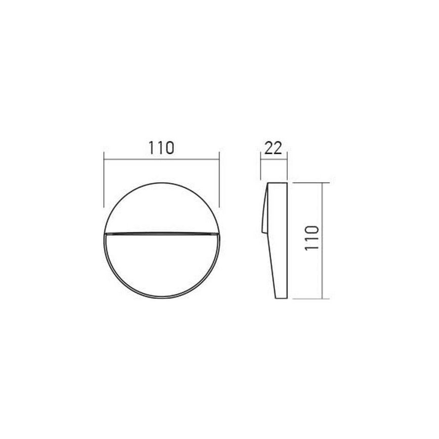 Redo 90472 - LED Venkovní nástěnné svítidlo LANDER LED/3W/230V IP54 bílá