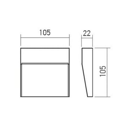 Redo 90474 - LED Venkovní nástěnné svítidlo LANDER LED/3W/230V IP54 bílá