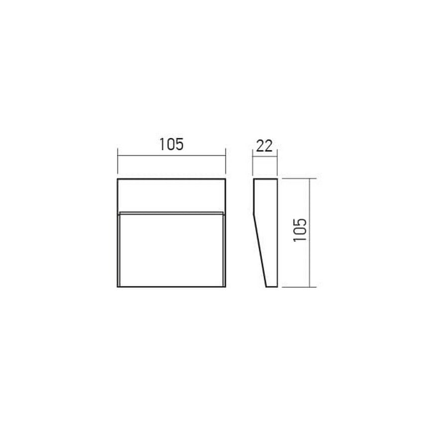 Redo 90474 - LED Venkovní nástěnné svítidlo LANDER LED/3W/230V IP54 bílá
