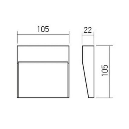 Redo 90475 - LED Venkovní nástěnné svítidlo LANDER LED/3W/230V IP54 antracit