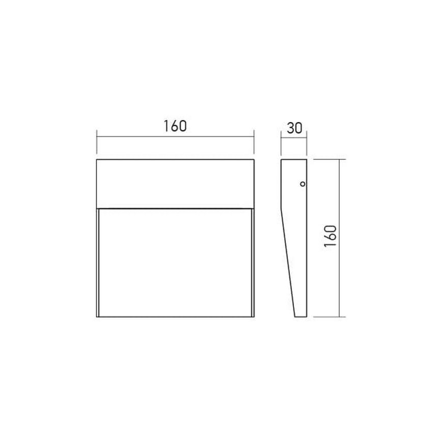 Redo 90479 - LED Venkovní nástěnné svítidlo LANDER LED/6W/230V IP54 antracit