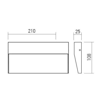 Redo 90480 - LED Venkovní nástěnné svítidlo LANDER LED/6W/230V IP54 bílá