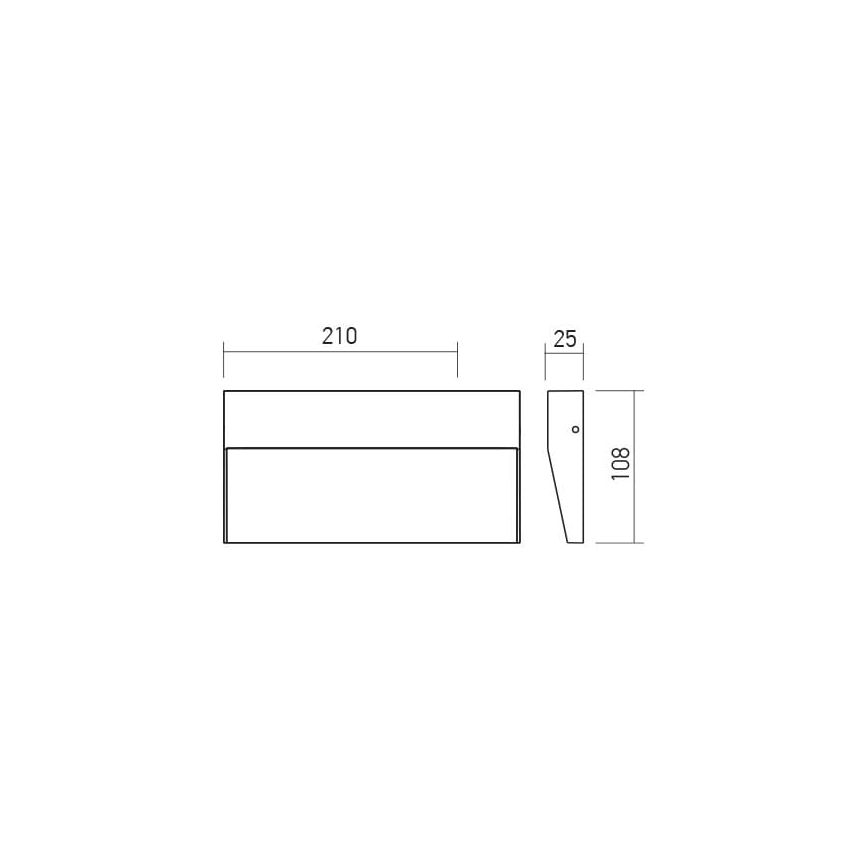 Redo 90481 - LED Venkovní nástěnné svítidlo LANDER LED/6W/230V IP54 antracit