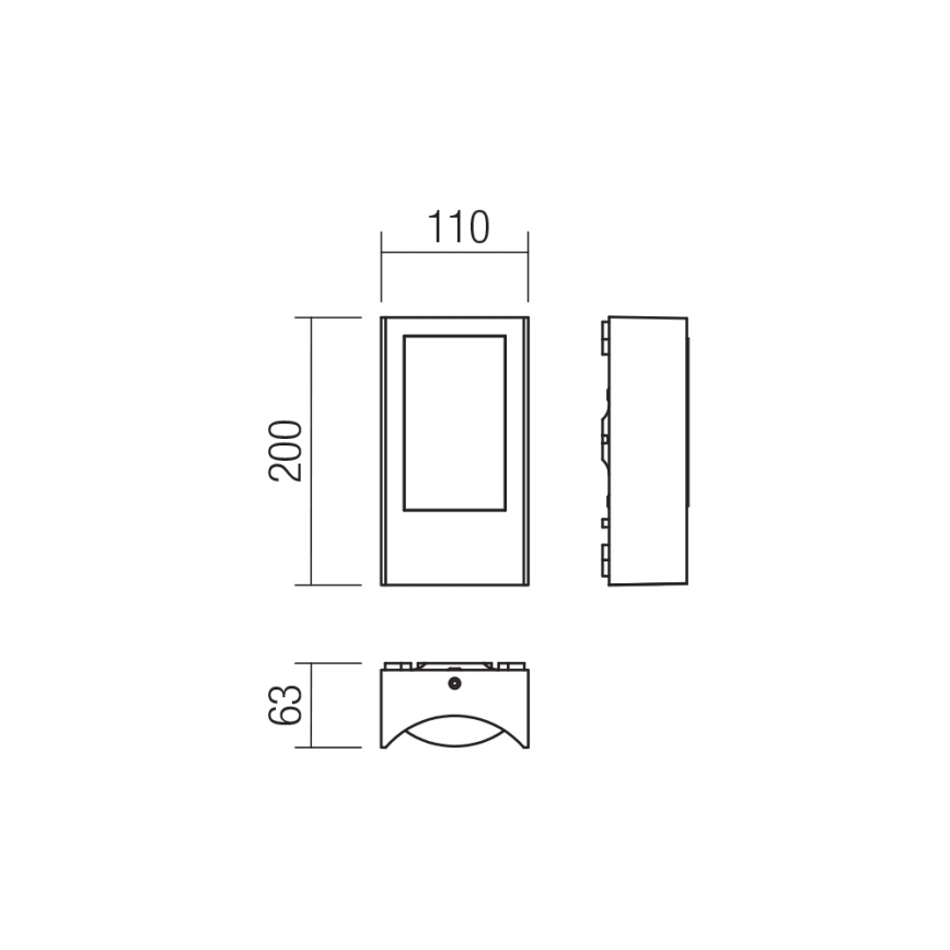 Redo 90484 - LED Venkovní nástěnné svítidlo WARP LED/8W/230V 3000K IP44 hnědá