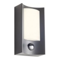 Redo 90486 - LED Venkovní nástěnné svítidlo se senzorem WARP LED/8W/230V 3000K IP44 antracit
