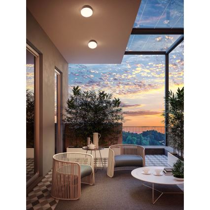 Redo 90496 - LED Venkovní stropní svítidlo URANIA LED/10W/230V pr. 16 cm 3000K IP65 hnědá