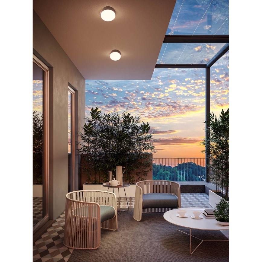 Redo 90496 - LED Venkovní stropní svítidlo URANIA LED/10W/230V pr. 16 cm 3000K IP65 hnědá
