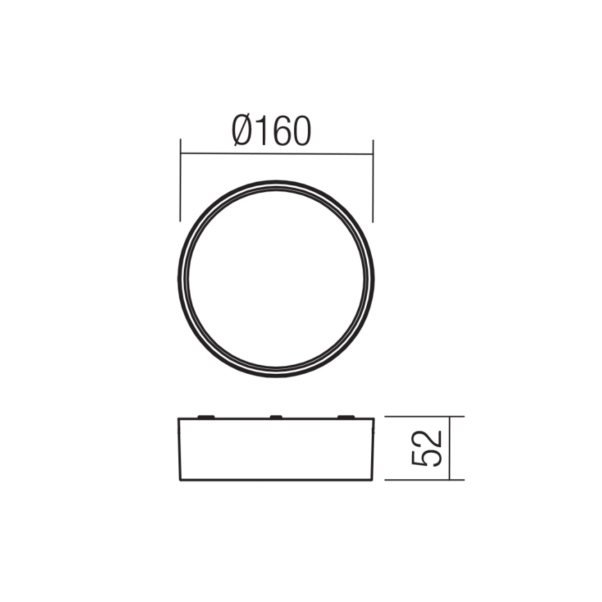 Redo 90496 - LED Venkovní stropní svítidlo URANIA LED/10W/230V pr. 16 cm 3000K IP65 hnědá