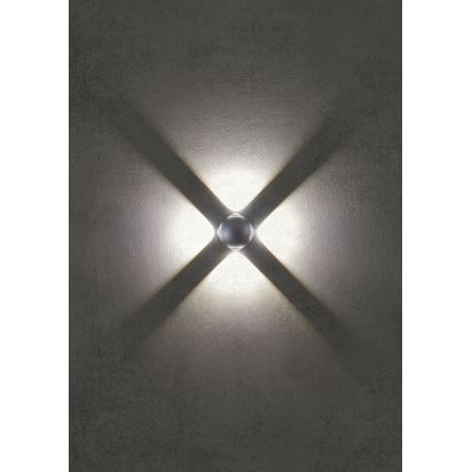 Redo 90500 - LED Venkovní nástěnné svítidlo MILESTONE 4xLED/3W/230V IP54 antracit