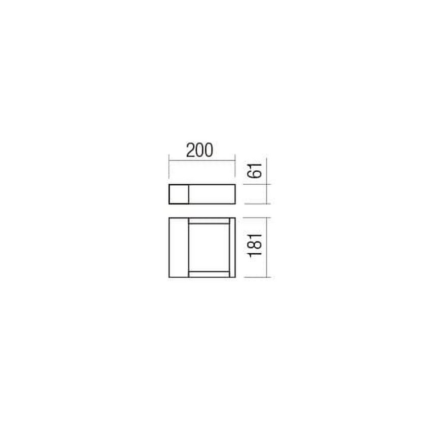 Redo 90508 - LED Venkovní nástěnné svítidlo WALD LED/10W/230V IP65 antracit