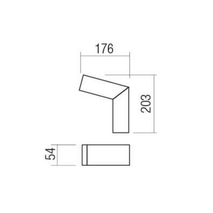 Redo 90510 - LED Venkovní nástěnné svítidlo WOODY LED/10W/230V IP54 antracit