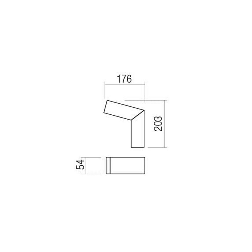 Redo 90510 - LED Venkovní nástěnné svítidlo WOODY LED/10W/230V IP54 antracit