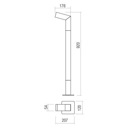 Redo 90512 - LED Venkovní lampa WOODY LED/10W/230V IP54 antracit