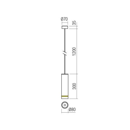 Redo 90515 - LED Venkovní závěsné svítidlo KLOU LED/9W/230V IP54 hnědá