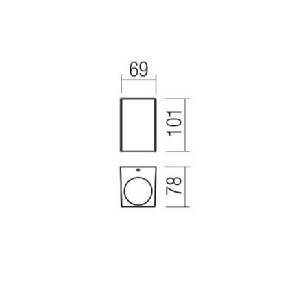 Redo 90528 - LED Venkovní nástěnné svítidlo BRIO LED/6W/230V 3000K IP54 hnědá