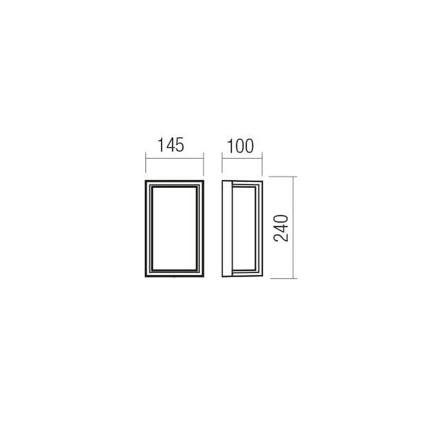 Redo 90533 - LED Venkovní nástěnné svítidlo QUADRIS LED/12W/230V IP54 antracit