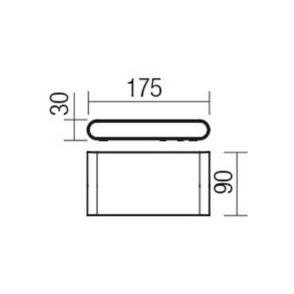 Redo 9054 - LED Venkovní nástěnné svítidlo POCKET LED/13W/230V IP54 antracit