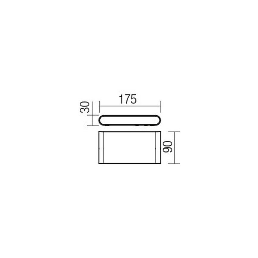 Redo 9054 - LED Venkovní nástěnné svítidlo POCKET LED/13W/230V IP54 antracit