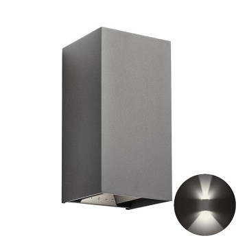 Redo 90553 - LED Venkovní nástěnné svítidlo VARY 2xLED/10W/230V 3000K IP54 antracit