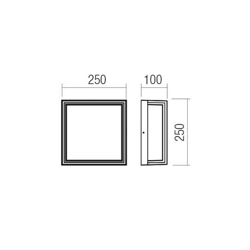 Redo 90565 - LED Venkovní nástěnné svítidlo QUADRIS LED/20W/230V IP54 antracit
