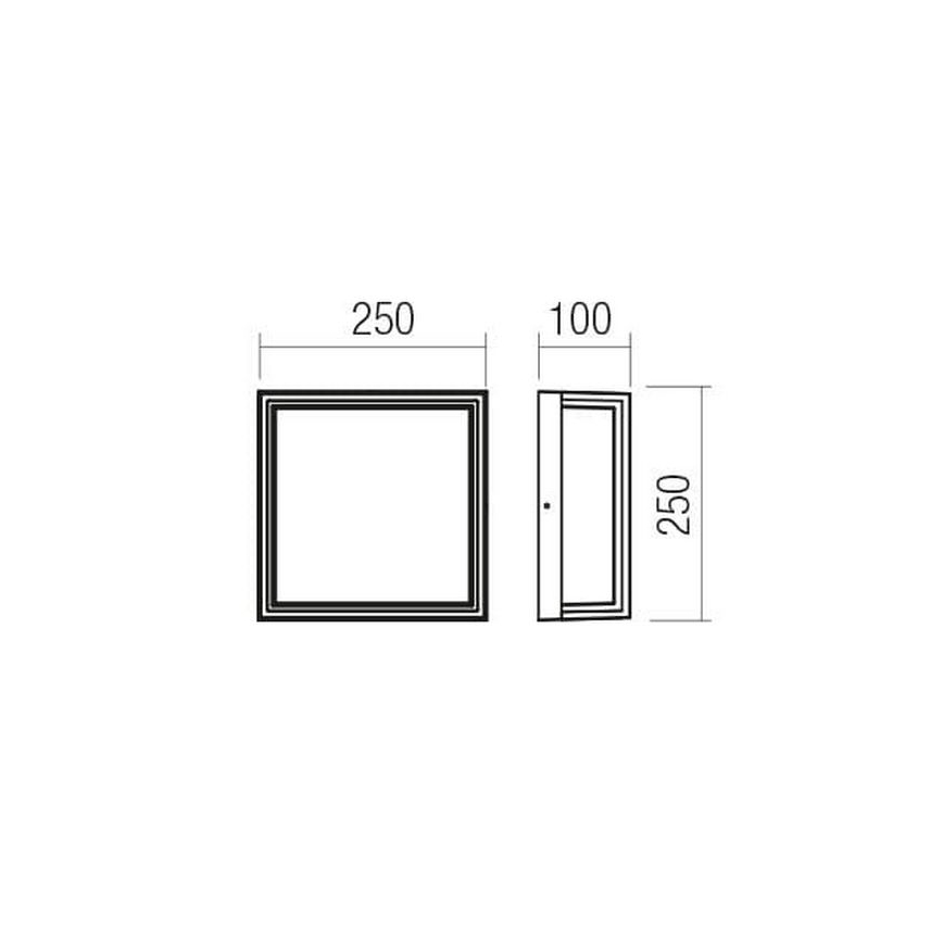 Redo 90566 - LED Venkovní nástěnné svítidlo QUADRIS LED/20W/230V IP54 hnědá