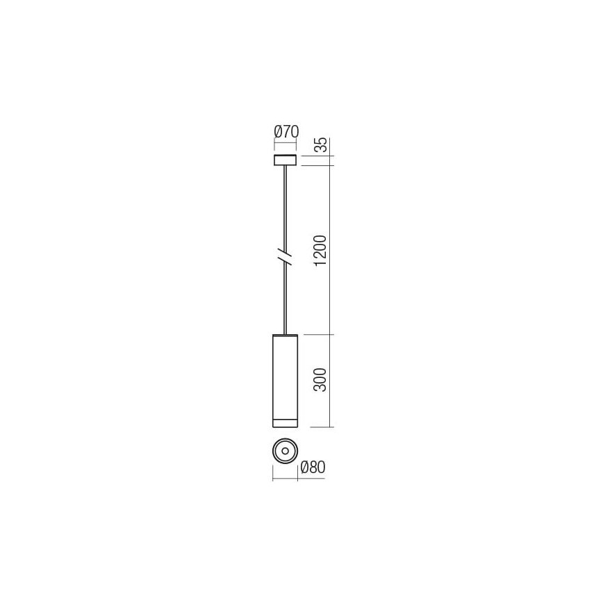 Redo 90571 - LED Venkovní závěsné svítidlo KLOU LED/9W/230V IP54 antracit