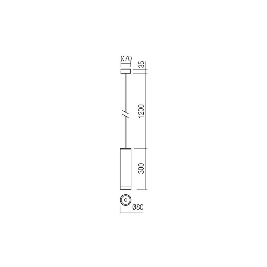 Redo 90572 - LED Venkovní závěsné svítidlo KLOU LED/9W/230V IP54 hnědá