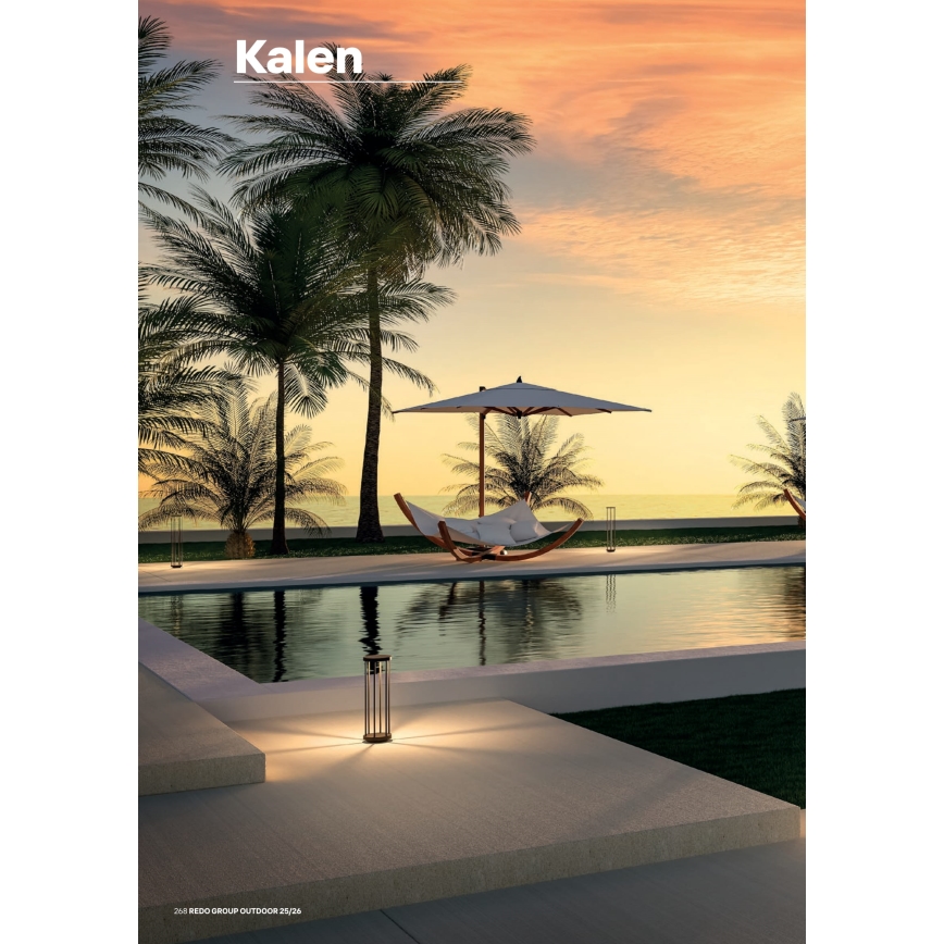 Redo 90577 - LED Venkovní lampa KALEN LED/8W/230V 3000K 20 cm IP65 antracit