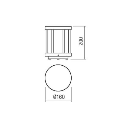Redo 90577 - LED Venkovní lampa KALEN LED/8W/230V 3000K 20 cm IP65 antracit