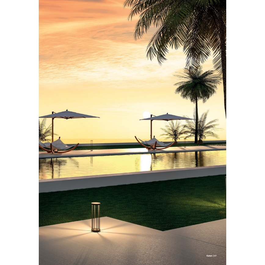 Redo 90579 - LED Venkovní lampa KALEN LED/8W/230V 3000K 75 cm IP65 antracit