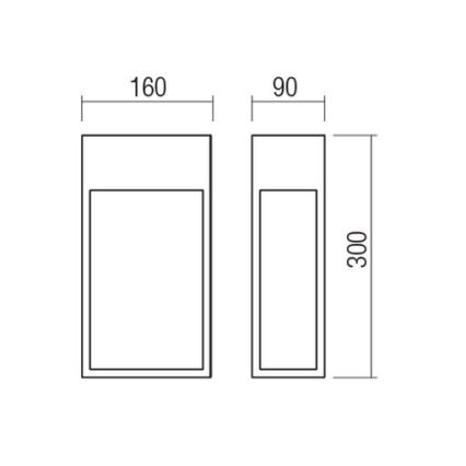 Redo 90603 - LED Venkovní nástěnné svítidlo STAND LED/20W/230V 3000K CRI 90 IP65 antracit