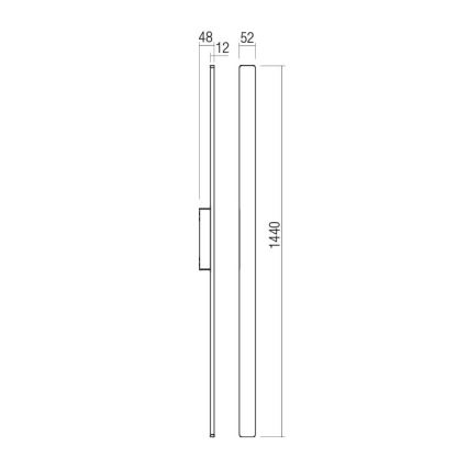 Redo 90624 - LED Venkovní nástěnné svítidlo REFLEXA LED/24W/230V 3000K 144 cm IP54 hnědá