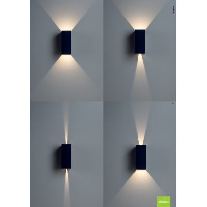 Redo 90635 - LED Venkovní nástěnné svítidlo SONNY 2xLED/5W/230V 2200/3000/4000K IP54 bílá