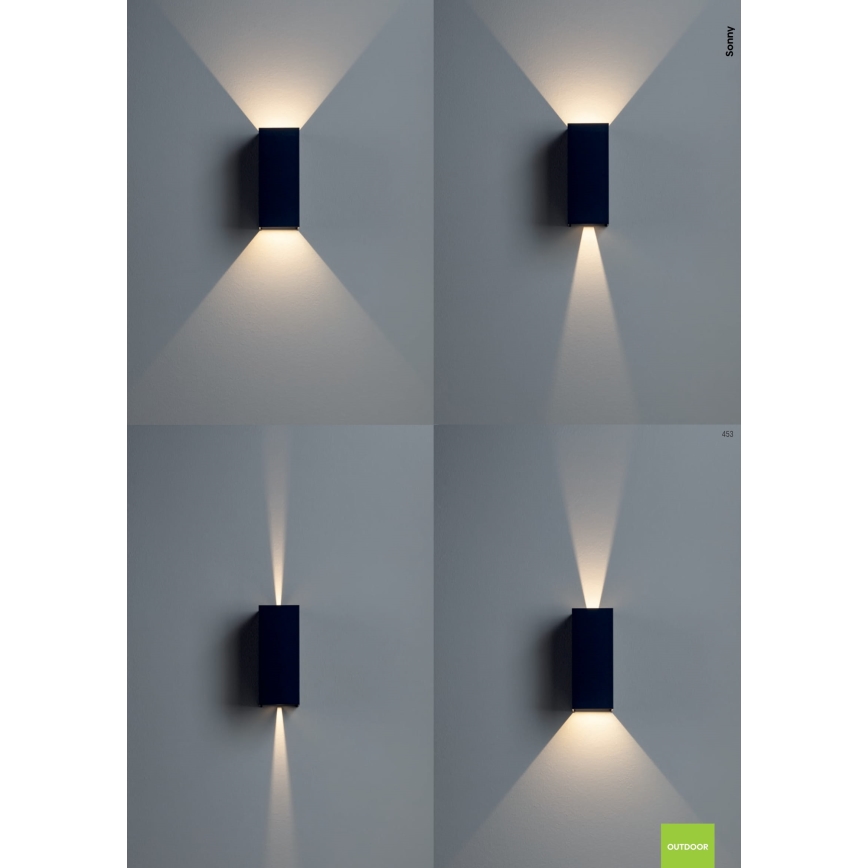 Redo 90635 - LED Venkovní nástěnné svítidlo SONNY 2xLED/5W/230V 2200/3000/4000K IP54 bílá
