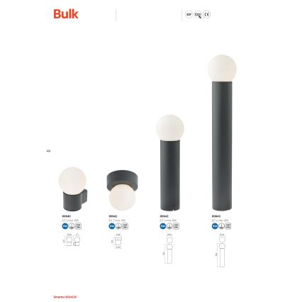Redo 90640 - Venkovní nástěnné svítidlo BULK 1xE27/28W/230V IP44 antracit
