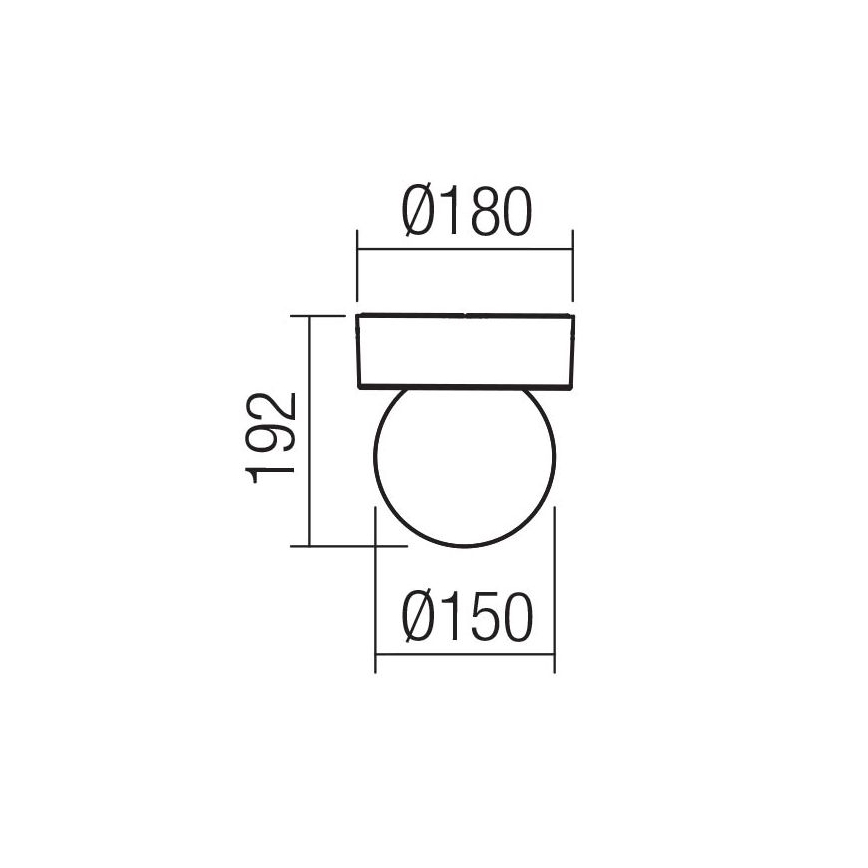 Redo 90641 - Venkovní stropní svítidlo BULK 1xE27/28W/230V IP44 antracit