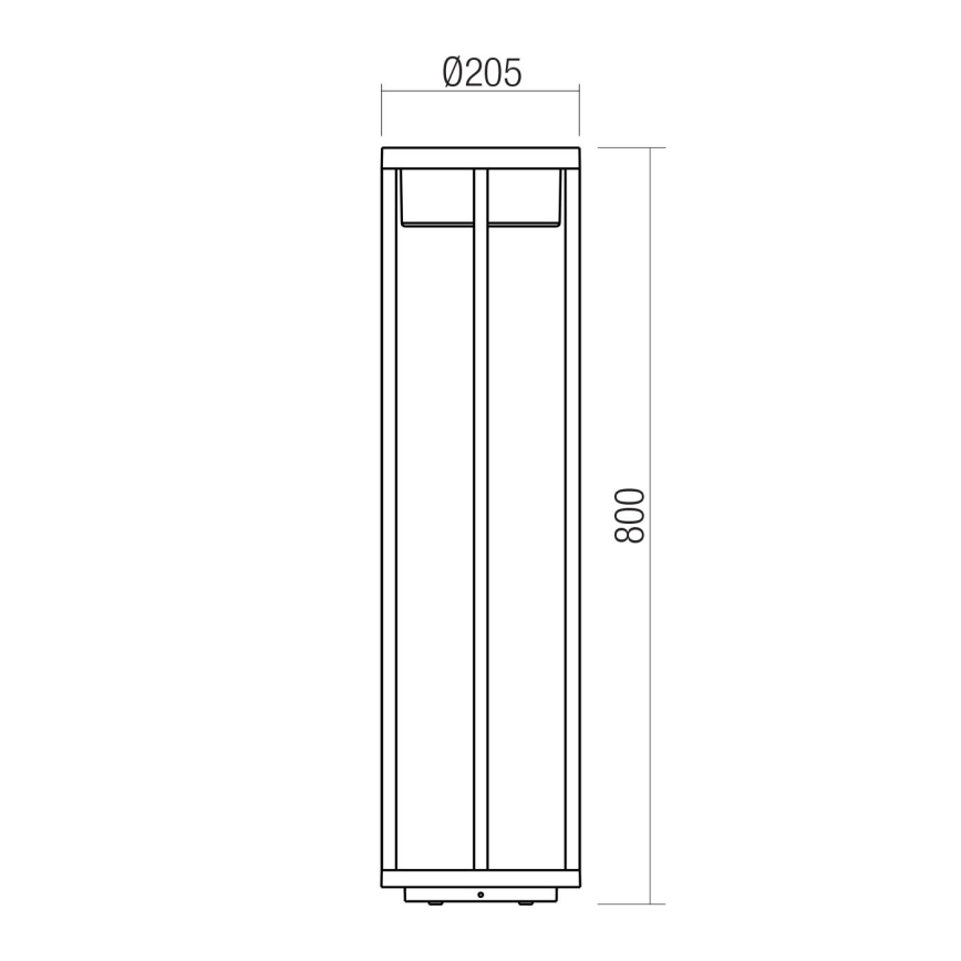 Redo 90676 - LED Venkovní lampa MAX LED/15W/230V 2700K 80 cm IP65 antracit