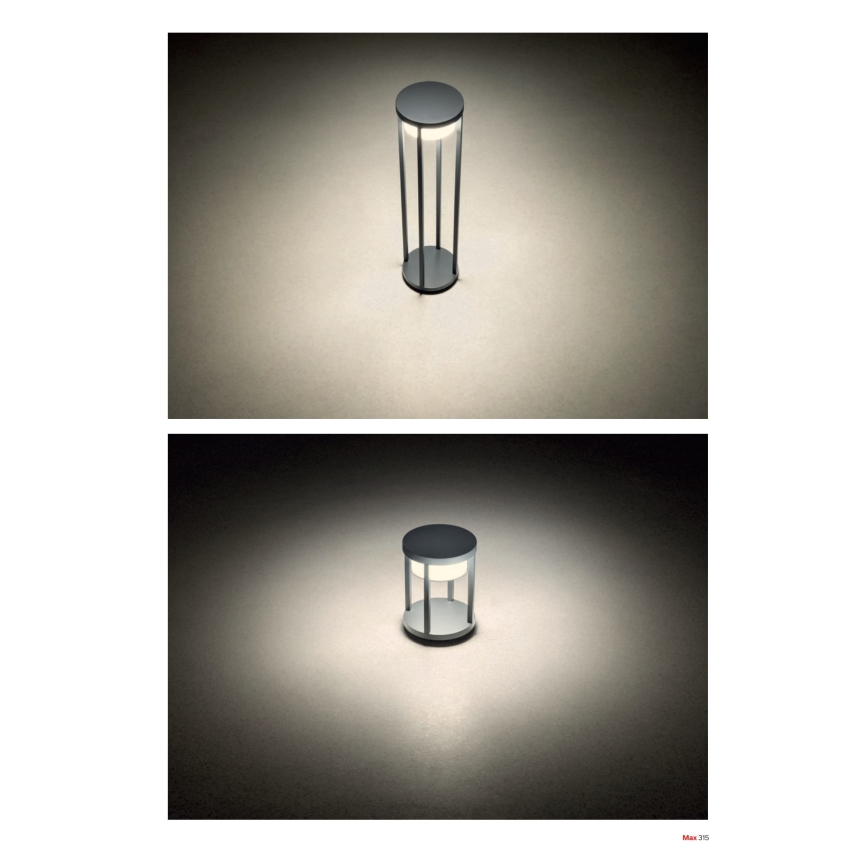 Redo 90677 - LED Venkovní lampa MAX LED/15W/230V 3000K 80 cm IP65 antracit