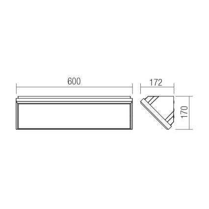 Redo 90678 - LED Venkovní nástěnné svítidlo MAKO LED/65W/230V 3000K IP65 antracit
