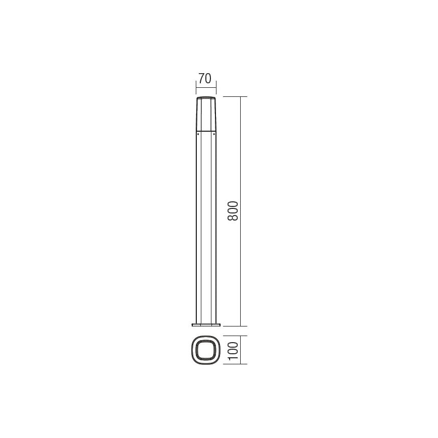 Redo 9078 - Venkovní lampa CRAYON 1xE27/42W/230V IP44