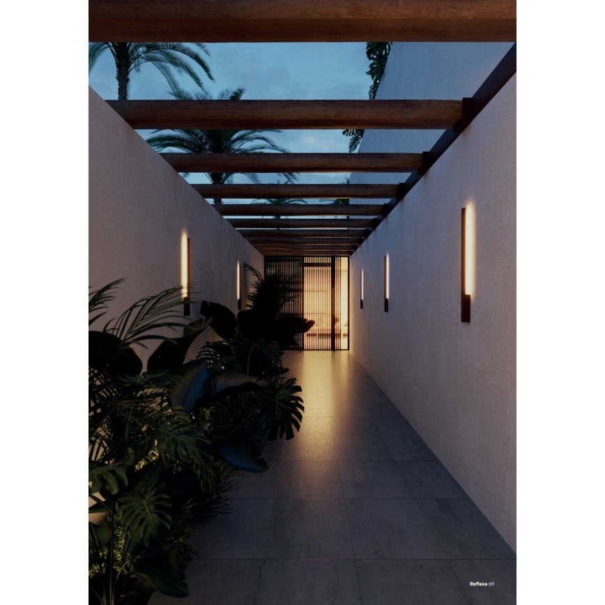 Redo 90872 - LED Venkovní nástěnné svítidlo REFLEXA LED/6W/230V 3000K CRI 90 IP54 černá