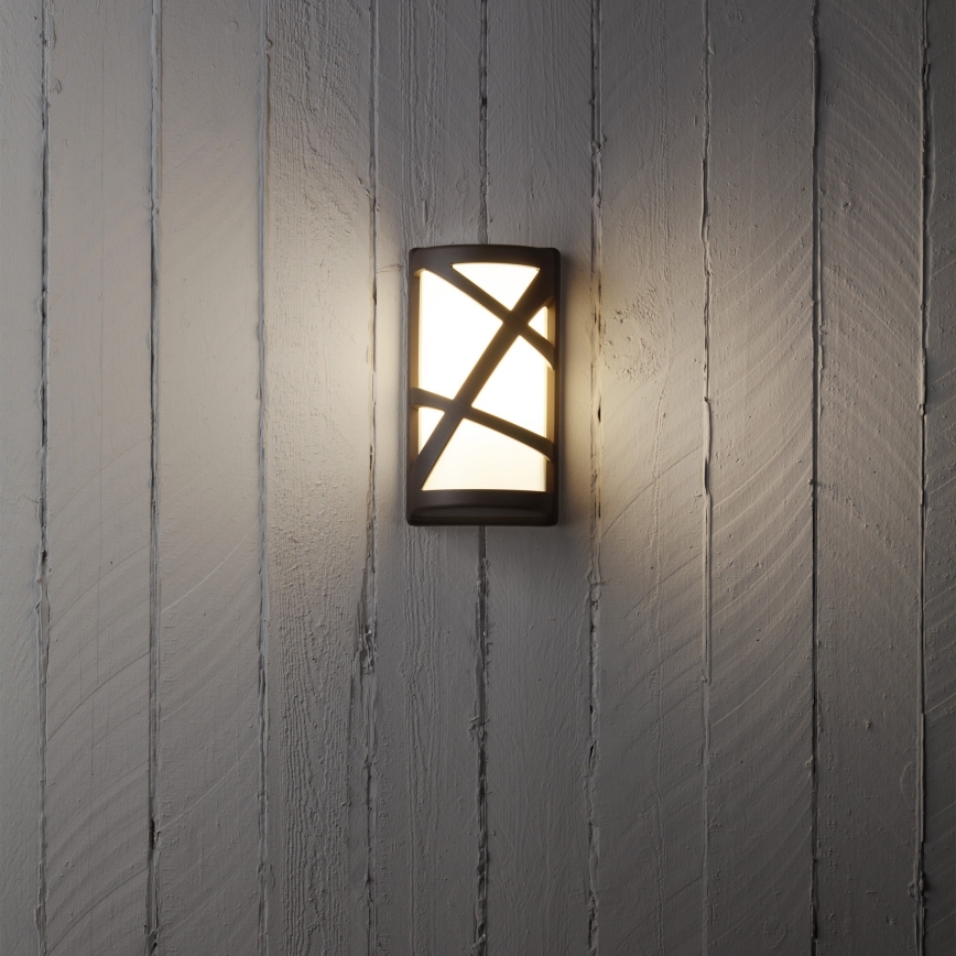 Redo 9097 - Venkovní nástěnné svítidlo VORTEX 1xE27/42W/230V IP44 hnědá