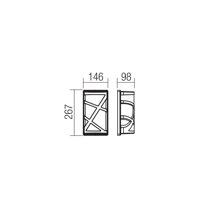 Redo 9097 - Venkovní nástěnné svítidlo VORTEX 1xE27/42W/230V IP44 hnědá