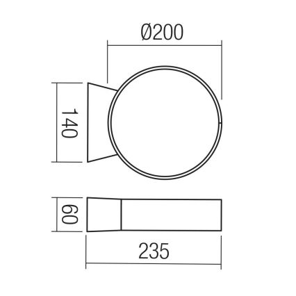 Redo 91062 - LED Venkovní nástěnné svítidlo ONIRO LED/8W/230V 3000K CRI 90 IP65 antracit
